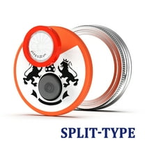 Mushroom Jar Liquid Culture Lid Regular Mouth Split-type Grain Spawn Cultivation Mason Jar Lid with Split Cartoon Lid PTFE Membrane & Self Healing Injection Ports For Mushroom 2pcs