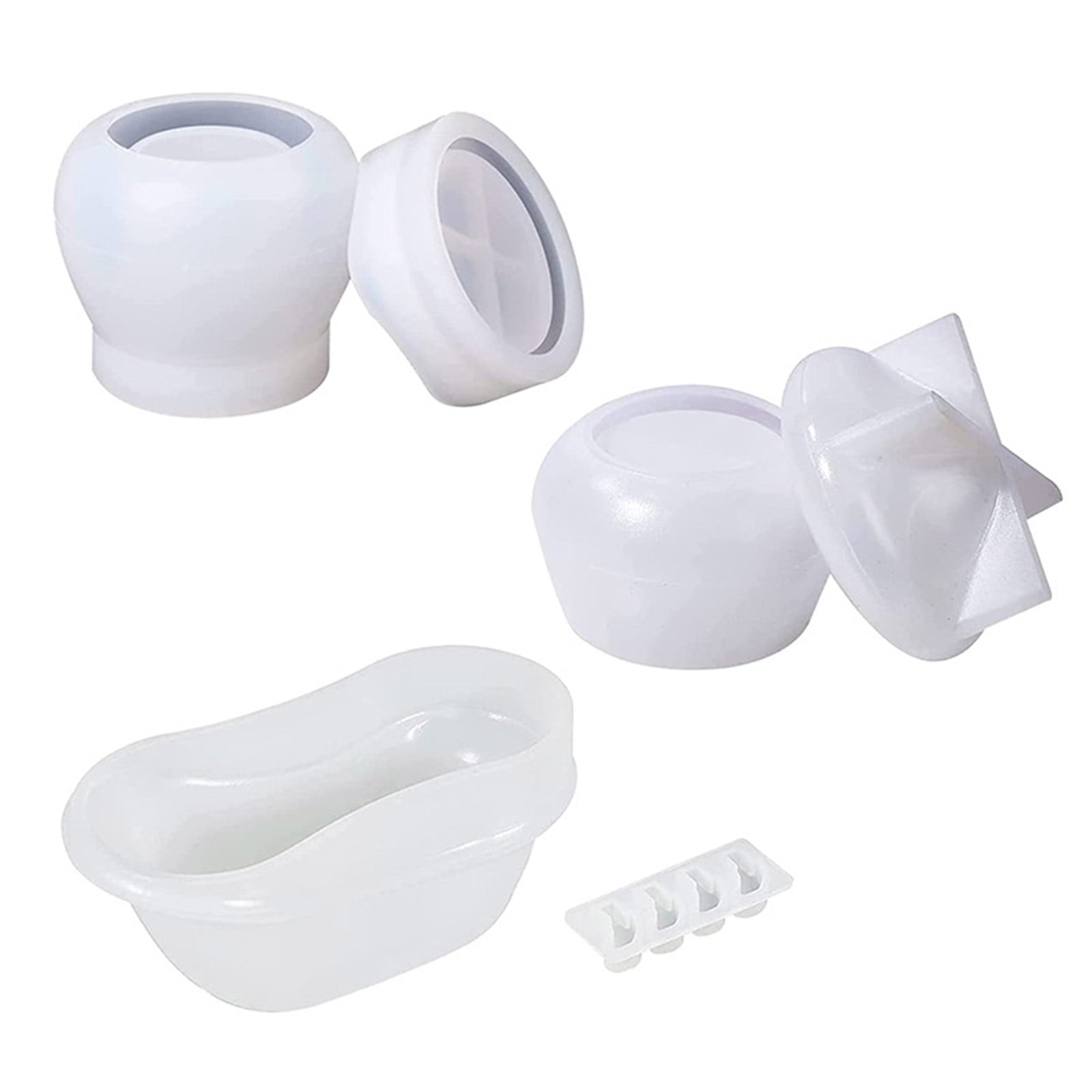 Mushroom Jars Silicone Molds for Epoxy Resin Casting,Resin Jar Mold with Lid for Jewelry Storage Box,Candy Container