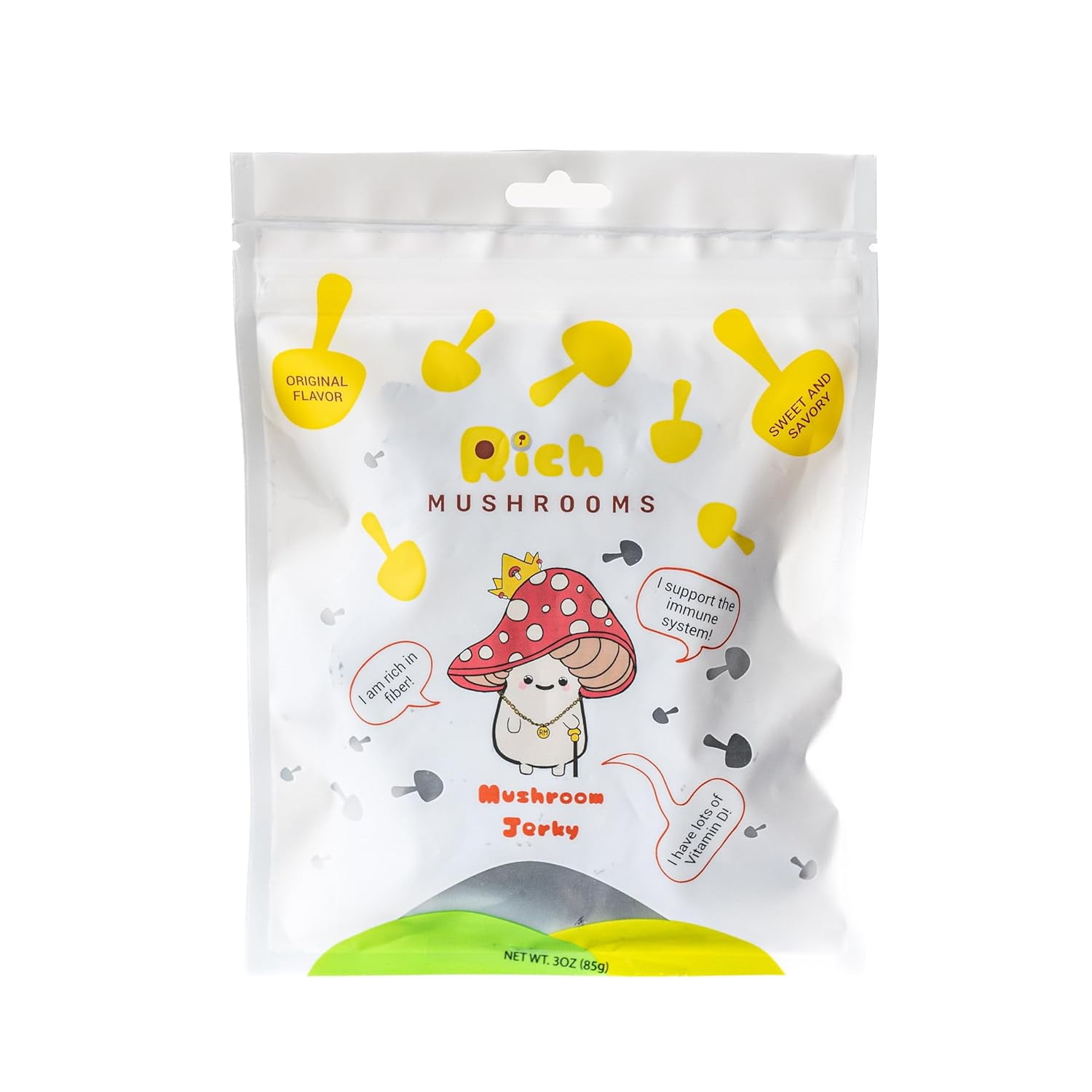 Mushroom Jerky, PlantBased, Oyster Mushrooms, Meaty Texture, in D