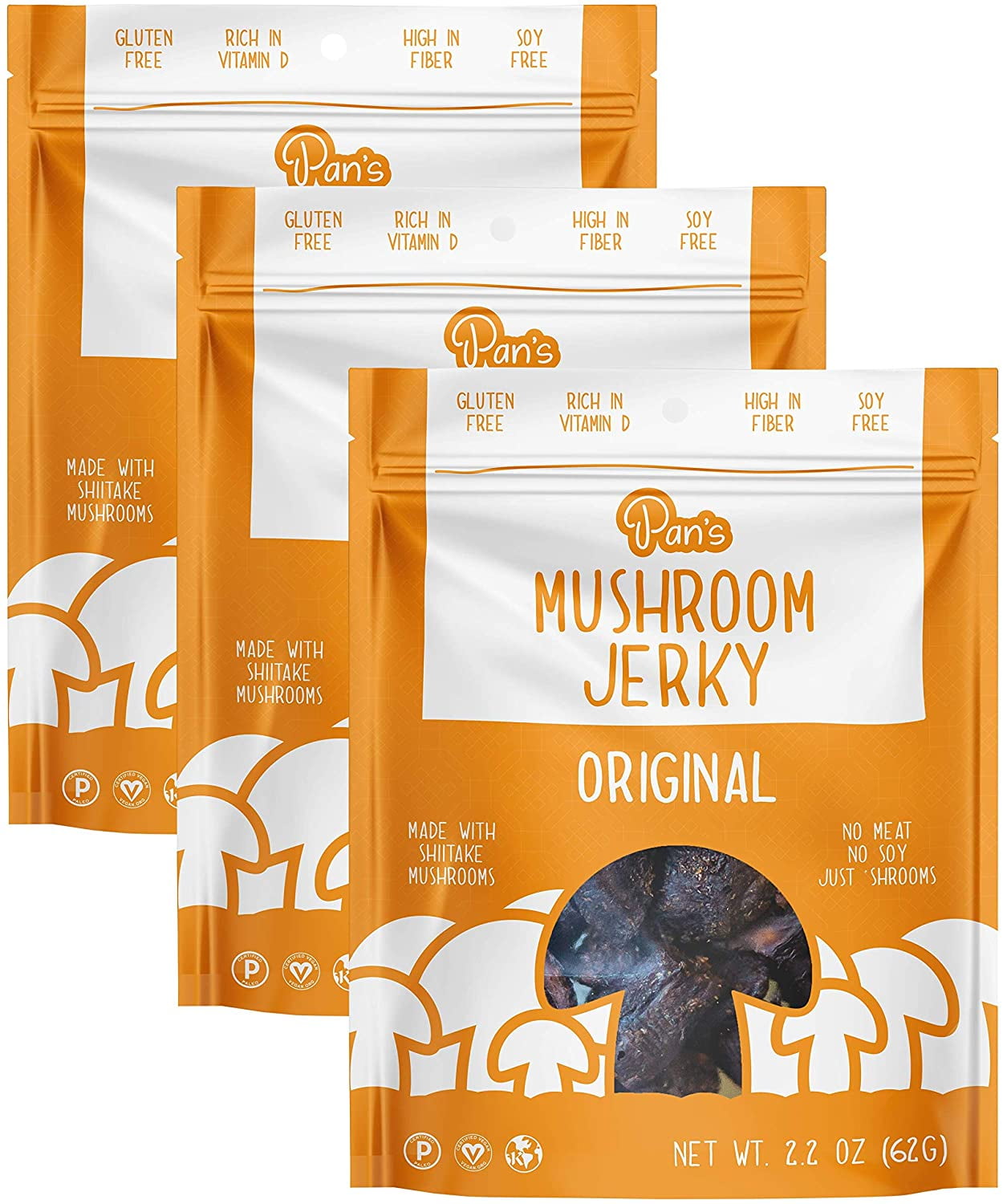 Mushroom Jerky, Vegan Snacks, Dried Mushrooms Shiitake, Plant based