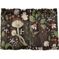 thumbnail image 1 of Mushroom Kitchen Curtains 2 Panels UV Protected Tier Curtains, Half Window Curtains Kitchen Tiers for Guest Room Bathroom Sink Laundry Room Basement,24 x 27 Inch, 1 of 7