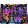 thumbnail image 1 of Mushroom Kitchen Curtains 2 Panels UV Protected Tier Curtains, Half Window Curtains Kitchen Tiers for Guest Room Bathroom Sink Laundry Room Basement,24"x27", 1 of 7