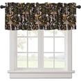 thumbnail image 1 of Mushroom Kitchen Curtains, Botanical Wild Herbs Leaves Valance for Kitchen Windows, Mushroom Print Small Short Curtains Window Treatments Valance for Kitchen Cafe, 54x18 Inch, 1 Panel, 1 of 5