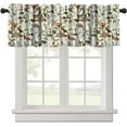 thumbnail image 1 of Mushroom Kitchen Curtains, Botanical Wild Herbs Leaves Valance for Kitchen Windows, Mushroom Print Small Short Curtains Window Treatments Valance for Kitchen Cafe, 54x18 Inch, 1 Panel, 1 of 5