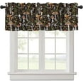 thumbnail image 1 of Mushroom Kitchen Curtains, Botanical Wild Herbs Leaves Valance for Kitchen Windows, Mushroom Print Small Short Curtains Window Treatments Valance for Kitchen Cafe, 54x18 Inch, 1 Panel, 1 of 5