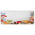 thumbnail image 1 of Mushroom Kitchen Mat, Bunch of Mushrooms Toadstools Fungi Wildlife in Forest Cartoon Illustration Plants, Plush Decorative Kitchen Mat with Non Slip Backing, 47" X 19", Multicolor, by Ambesonne, 1 of 1
