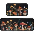 thumbnail image 1 of Mushroom Kitchen Mat Set of 2, Mushroom Kitchen Decor, Black Farmhouse Mushroom Kitchen Rugs, Mats for Kitchen Sink Floor, Kitchen Rugs and Mats Non-Skid Washable, Mushroom Kitchen Accessories Stuff, 1 of 6