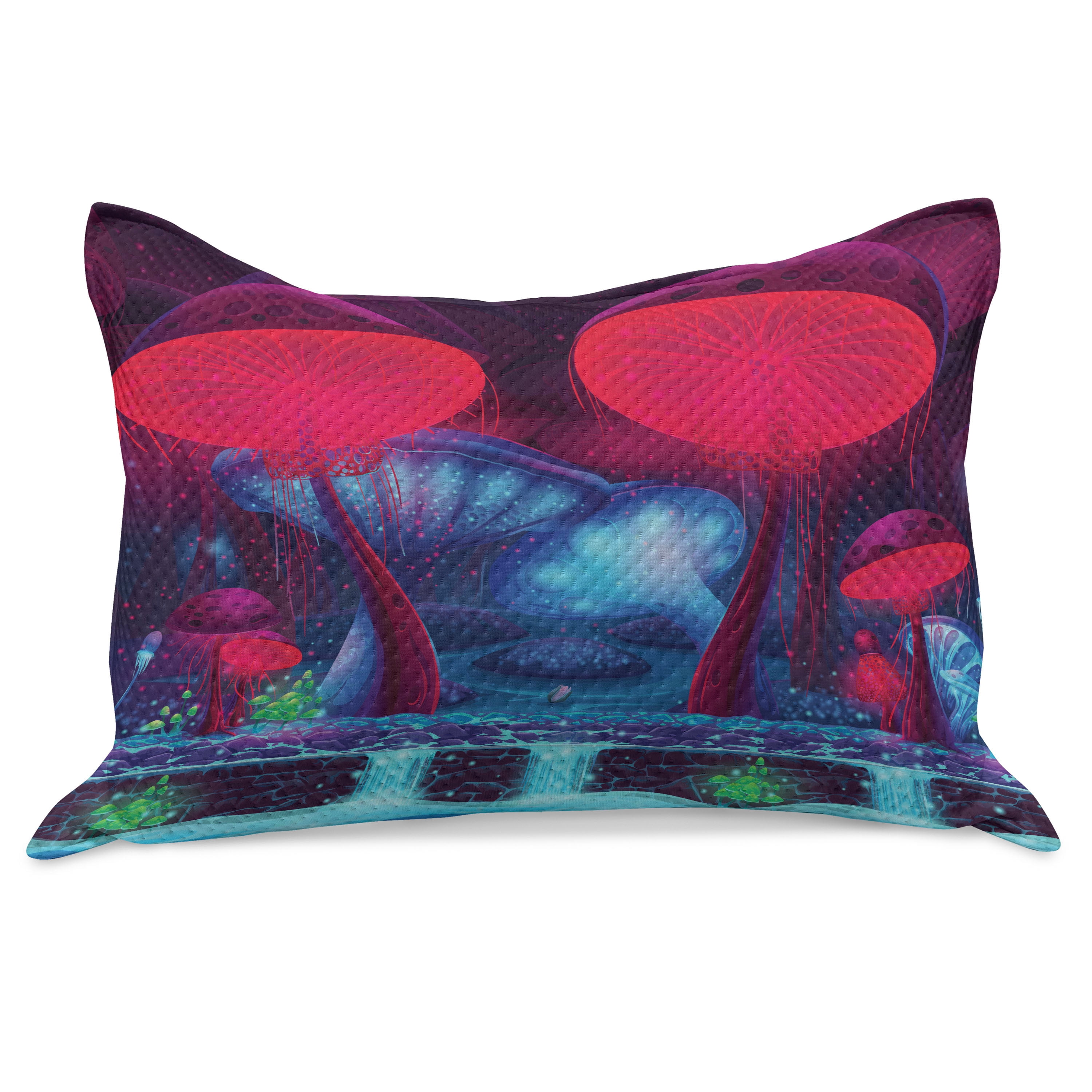 Forest Glow Mushrooms Quilted Sofa Cover NCU0DQQ0694