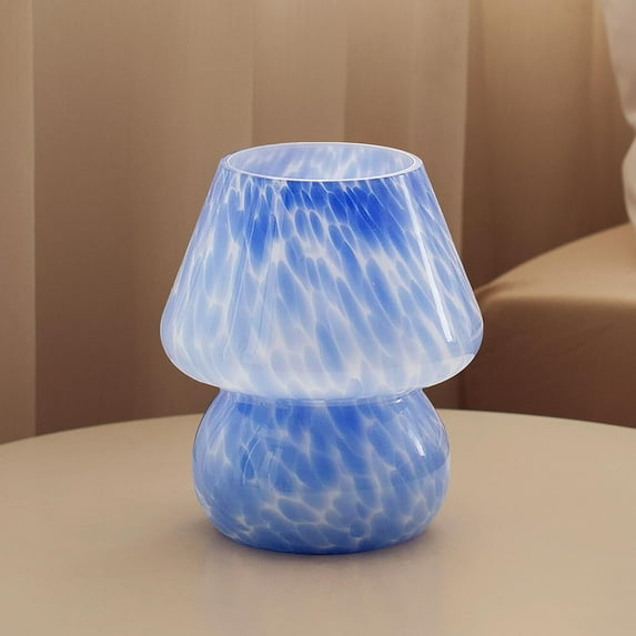 Mushroom Lamp Table Lamp for Bedroom - Vintage Night Stand & Living Room Desk Lamp Cute Green Mini Modern Mid Century Unique Aesthetic Home Decor Accent Lighting