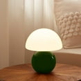 thumbnail image 1 of Mushroom Lamp Vintage Bedside Table Lamp  Glass Mushroom Decor Nightstand Lamp with 3 Color Temps, Cute Retro Small Desk Lamp for Bedroom Office, Mid Century Modern Aesthetic Home Deco Gift, 1 of 7