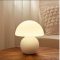 thumbnail image 1 of Mushroom Lamp Vintage Bedside Table Lamp  Glass Mushroom Decor Nightstand Lamp with 3 Color Temps, Cute Retro Small Desk Lamp for Bedroom Office, Mid Century Modern Aesthetic Home Deco Gift, 1 of 7