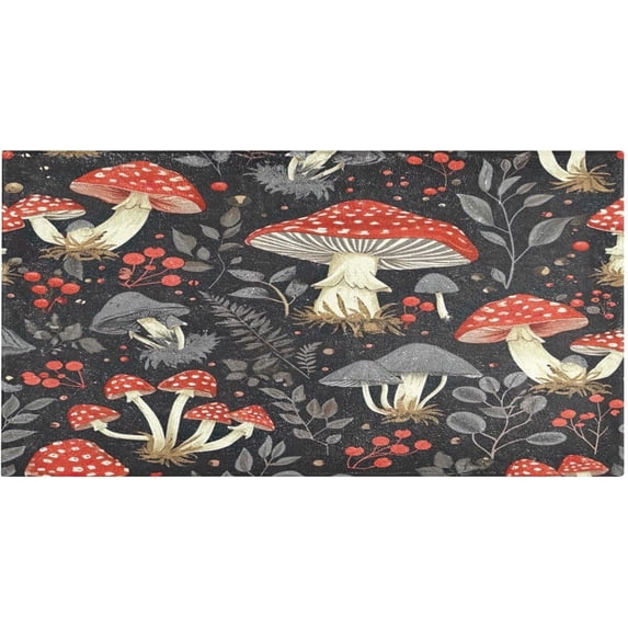Mushroom Leaves9410955959 Bathroom Rug Mat Ultra Soft Non Slip and Absorbent Plush Rugs Washable Quick Dry Bath Rugs 39 x 20 Inches Home Decor