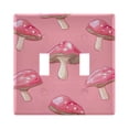 thumbnail image 1 of Mushroom Light Switch Plate Covers 2 Gang Wall Plate Plastics Outlet Covers for Kitchen Home Office Decor, 1 of 8