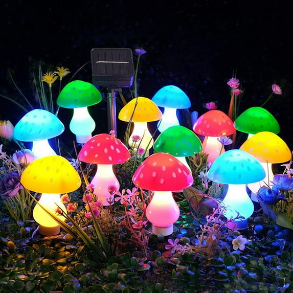Mushroom Light,Waterproof Fence Modes Led Solar Pathway Waterproof 12 12 Decorative With Patio Decorative With 8 Solar Pathway 12 Led
