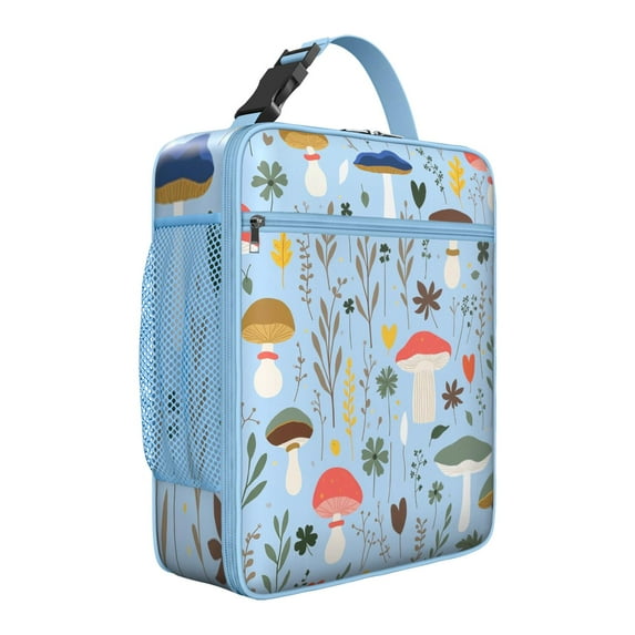Mushroom Lunch Box Insulated Lunch Bag Box Women Men Reusable Cute Small Bento Lunch Box Containers for Commuters Cooler Tote Bag Lunchbox for Office School Picnic