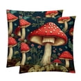 thumbnail image 1 of Mushroom Luxurious Velvet Throw Pillow Inserts with Unique Patterns - Set of 2 Chair Pillow Covers - Available in 16x16, 18x18, 20x20 Inches for All Occasions, 1 of 6