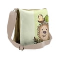 thumbnail image 1 of Mushroom Messenger Bag, Hedgehog Chevron, Unisex Cross-body, by Ambesonne, 1 of 2
