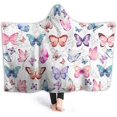 thumbnail image 1 of Mushroom Moth Hooded Blanket Wearable Hooded Blanket Cover Blanket Shawl Warm Robe Shawl Blanket Is Perfect For Bed And Couch Travel And Also A Great Surprise For The Holidays 60"x80" For Adults, 1 of 6