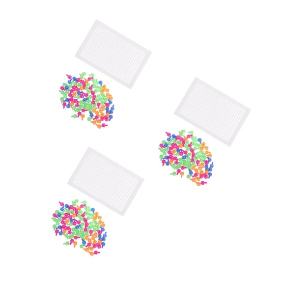 Mushroom Nail Block Toys, 3 Sets Colorful Educational Jigsaw Puzzle Safe Plastic Pegboard Game