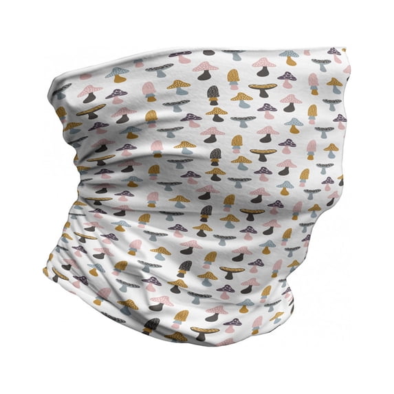 Mushroom Neck Gaiter, Colorful Porcini Cartoon, Unisex, Multicolor, by Ambesonne