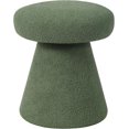 thumbnail image 1 of Mushroom Ottoman Foot Stool, Upholstered Round Foot Rest Velvet Vanity Stool, Small Mordern Footstool for Living Room, Bedroom, Entryway, Green, 1 of 5