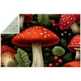 thumbnail image 1 of Mushroom Outdoor Polyester Floor Mat Rug for Patio and Deck - Weatherproof and Durable Welcome Mat - Easy to Clean - 6x9 ft Rectangular Area Rug for Outdoor Decor, 1 of 6