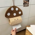 thumbnail image 1 of Mushroom Paper Towel Holder, Wall Mounted Hanging Storage Bag, Cute Cartoon Tissue Dispenser, Living Room Dormitory Bedroom Organizer, Space Saving Fabric Drawer Box, 1 of 5