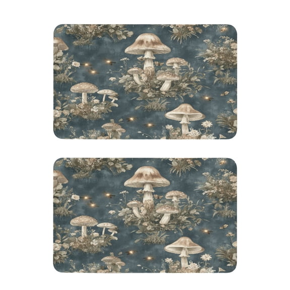 Mushroom Pattern 2 Pack 4x2.5 Inch Magnetic Stickers Thick and Strong for Fridge Dishwasher Teaching
