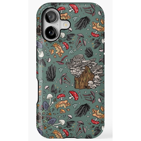Mushroom Pattern Graphic Phone Case for iPhone 11 12 13 14 15 16 17 Pro Max