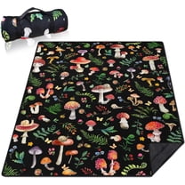 Mushroom Picnic Blankets Waterproof Foldable,60’‘x80'''' Portable Dual Layers Outdoor Travel Camping Backpacking Hiking Beach Blanket Mat for Grass Padded Lawn Park Beach,Picnic Accessories