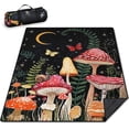 thumbnail image 1 of Mushroom Picnic Blankets Waterproof Foldable Picnic Blanket 80"x 60" Picnic Mat 3-Layer Thicking Outdoor Picnic Blanket Sandproof Lightweight Beach Picnic Blanket with Strap Machine Washable, 1 of 1