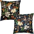 thumbnail image 1 of Mushroom Pillow Covers 18x18 Set of 2 Green Plant Throw Pillow Cases Spring Summer Rustic Decorative Outdoor Pillowcase Cushion Cover Cute Aesthetic Pillow Protector for Sofa Couch Bed, 1 of 6