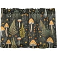 thumbnail image 1 of Mushroom Plants Leaves Cartoon Kitchen Curtains 36 inch Short Tier Curtains for Small Windows Half Window Treatments for Bedroom Living Room 2 Panels, 1 of 6