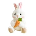 thumbnail image 1 of Mushroom Plush, 5.5*9.5in, Stuffed Bunny Rabbit, Pink Birthday Decorations, Student Stuffed Animal, Seated Plush Toy, 1 Pc, 1 of 4
