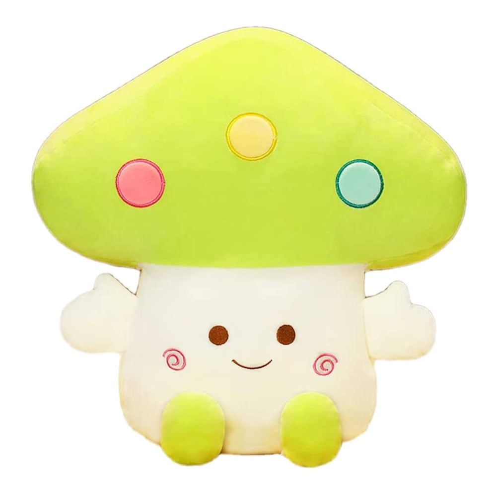 Mushroom Plush Cute Toy Mushroom Pillows Soft Hugging Pillow (Green
