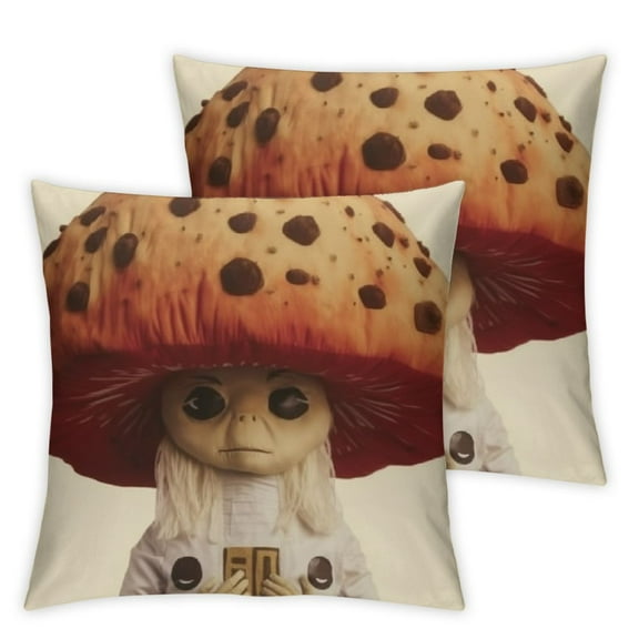 Mushroom Plushie Pillow, Stuffed Toy Plush Cushion for Home Décor, Funny Meme Gift, Collectible Throw Pillow