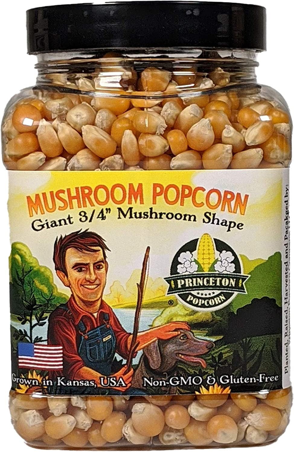 Mushroom Popcorn Kernels by Princeton Popcorn Farm Grown, Non GMO