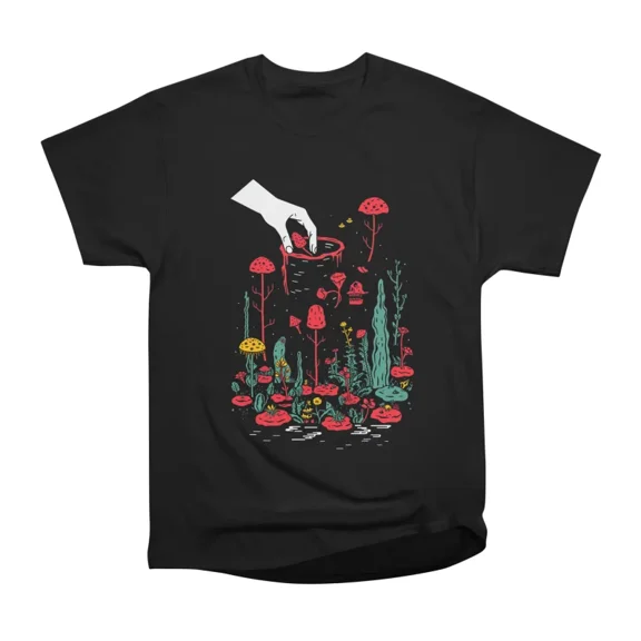 Mushroom Portal Hoop T-Shirt Tee Gift For Him Merch For Her Apparel For Friend
