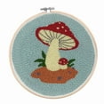 thumbnail image 1 of Mushroom - Punch Needle Kits Includes Punch Needle Yarn 15cm Embroidery Frame, 1 of 6