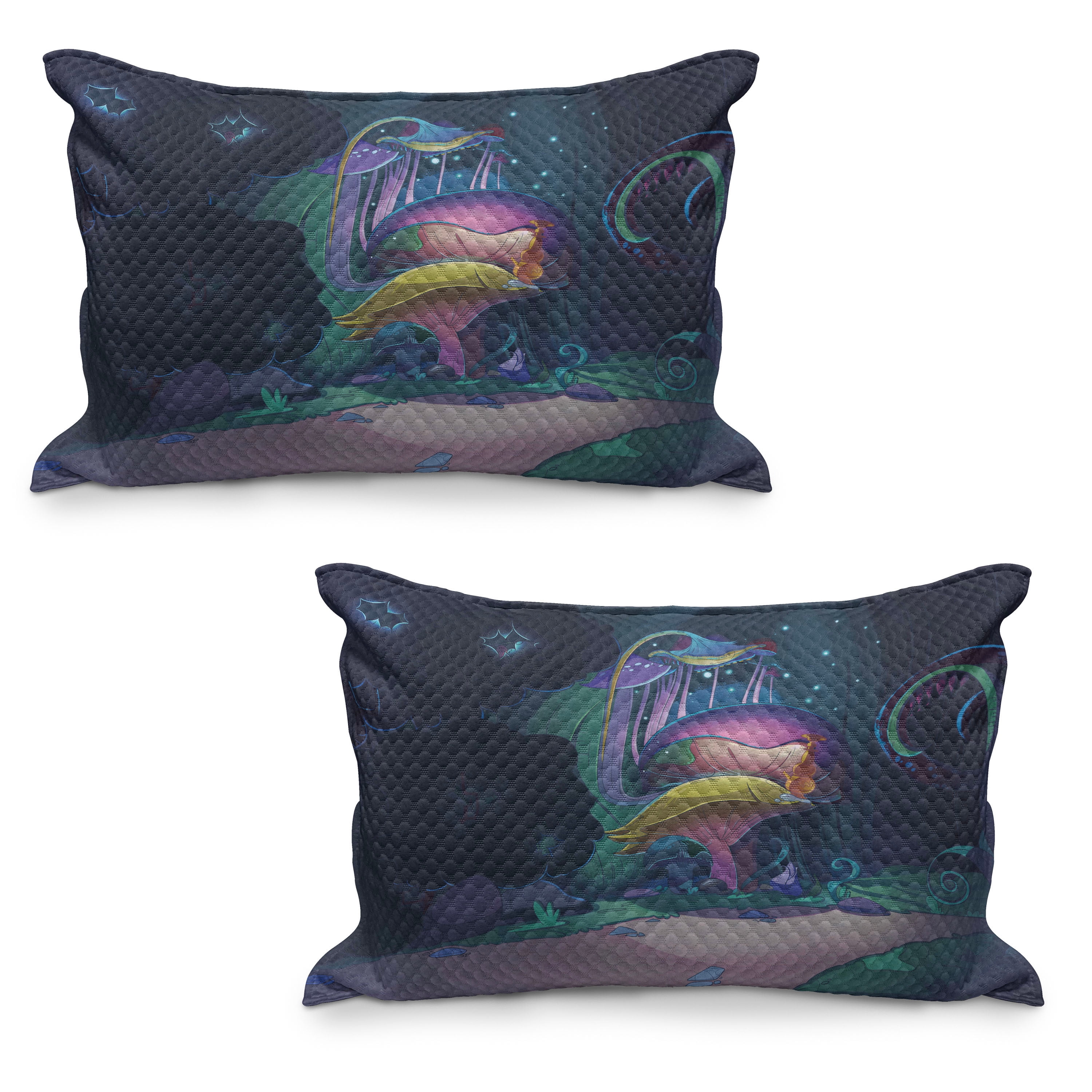 Mystic Mushroom Meadow Quilted Sofa Cover NCU0DV1444