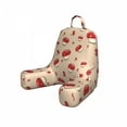 thumbnail image 1 of Mushroom Reading Pillow Cover, Amanita Toxic Mushroom Illustration Spotted Summer Season Woodland Forest, Unstuffed Printed Bed Rest Case from Soft Fabric, Small, Ivory Red Tan, by Ambesonne, 1 of 4