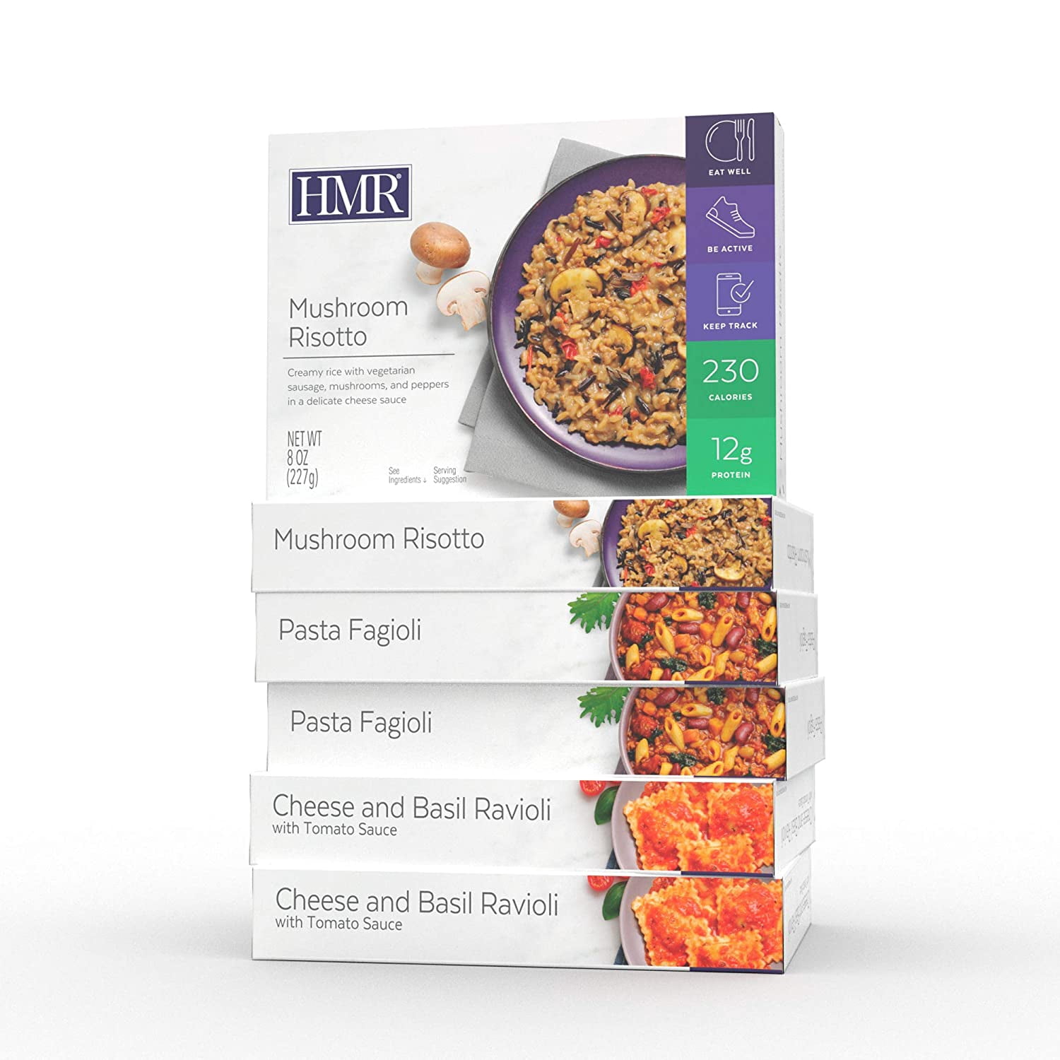 HMR Mushroom Risotto Entrée - Ready-to-Eat Meal, 230 Calories, 12g Protein, Pack Of 3 (Vegetarian)