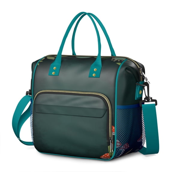 Mushroom Roomy Insulated Lunch Bags Large Lunch Box for WomenStylish & Functional Large Tote Adult Lunch Box for Travel Snacks