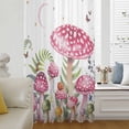 thumbnail image 1 of Mushroom Semi Sheer Curtains Drapes for Living Room, Bedroom, French Doors Window 72 Inches Long, Pink Butterfly Rustic Botanical Leaf Rod Pocket Chiffon Curtain Drapery Voile Draperies Panel, 1 of 6