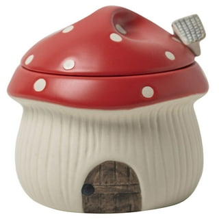 Eghver Mushroom Jar Cute Jars with Lids Canister, Kitchen Fairy Décor  Cottagecore Accessories Mushroom Gifts