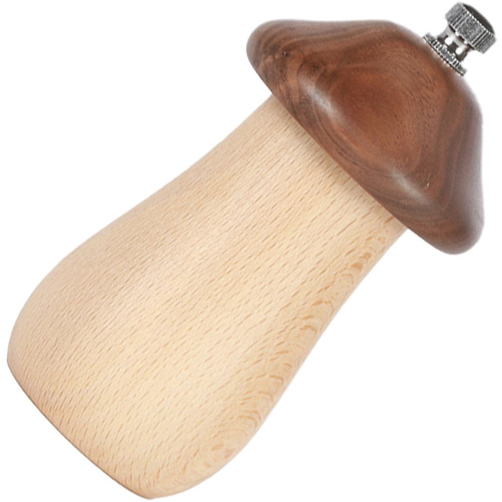 Mushroom Shaped Grinder Wooden Pepper Grinder Salt Pepper Mill Manual Grinding Gadget Pepper Grinder Tool for Kitchen