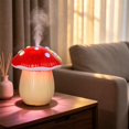 thumbnail image 1 of Mushroom Shaped Humidifier with Colorful Night Light, USB Powered Aroma Diffuser for Bedroom Desk, Small Humidifier for Home Office, 1 of 6