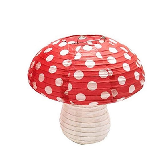 Mushroom Shaped Paper Lanterns 3D Mushroom Decoration Hanging Lanterns for Nursery Garden Christmas Party Decoration