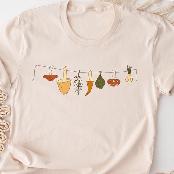 Mushroom Shirt. Gift Idea For Gardener Farmer Chef Cook. T-Shirt Tshirt Tees Present For Herbologist Mycologist. Fungi Plant Lover. SAND Unisex S-5XL Hot Trending Shirt, Vintage Birthday Gift