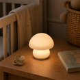 Mushroom Silicone Lamp, Rechargeable Multi-Color LED Mushroom ...